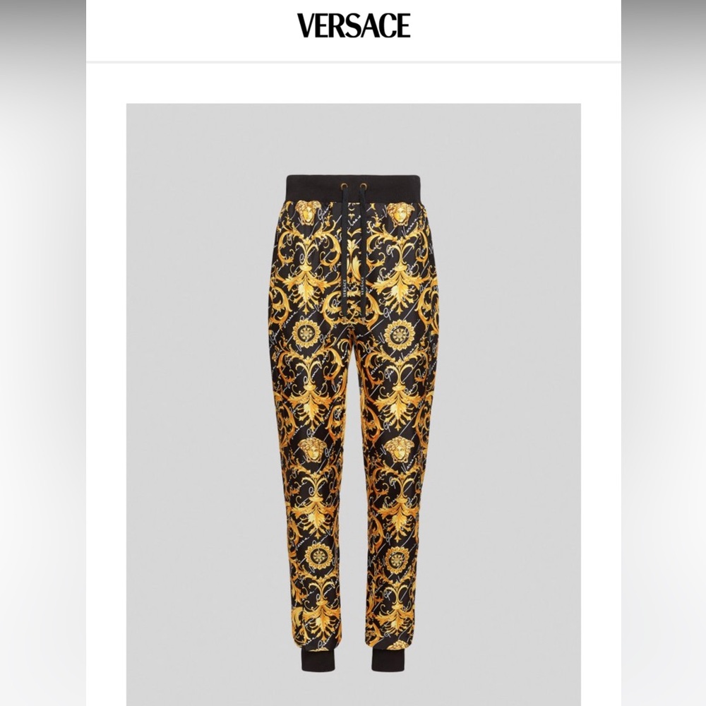 Versace silk joggers